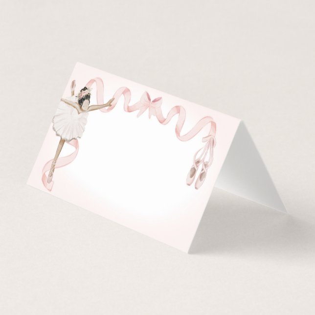 Décor Pink Little Ballerina Place Card (Front)