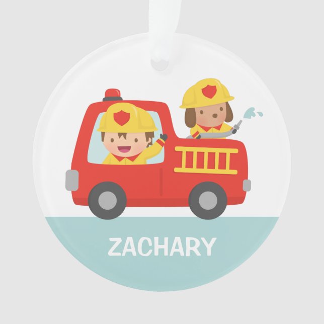 Décor rouge de pièce de garçons de pompier de (devant)