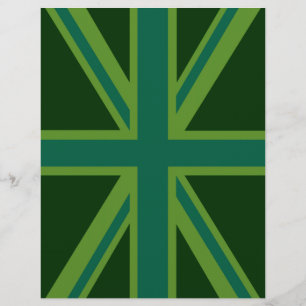 Décor turquoise vert Royaume-Uni Union Jack