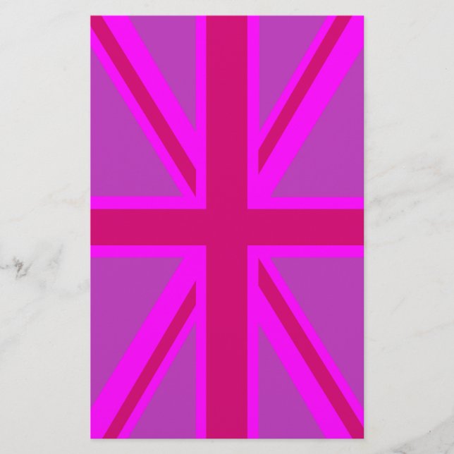 Décor Union Jack Fuchsia rose chaud (Devant)
