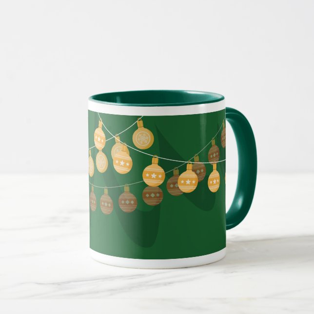 Decorated Christmas tree mug (Devant droit)