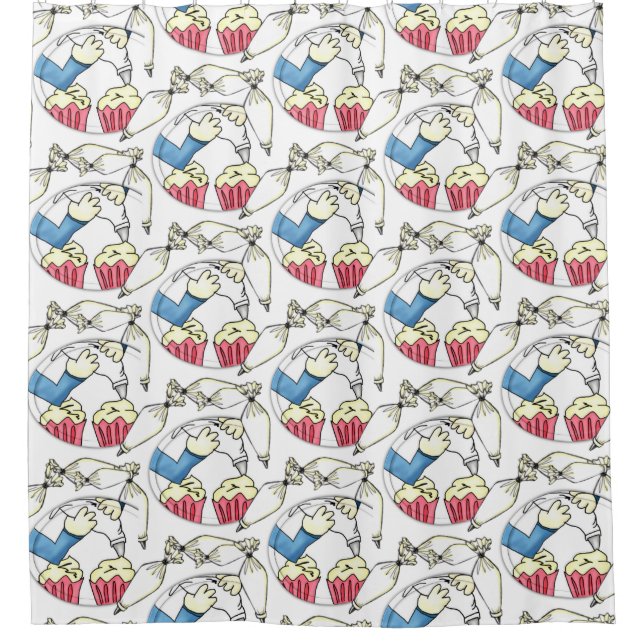 Décorateur de gâteau de rideau de douche (Devant)