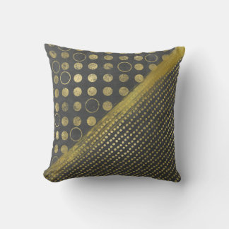 Décorateur de ton or et gris Coussin d'accentuatio