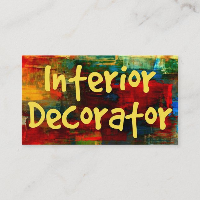 Décorateur intérieur en Carte de visite de peintur (Devant)