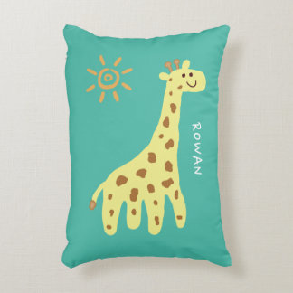 Décoratifs Coussins de décoration personnalisés Girafe souria