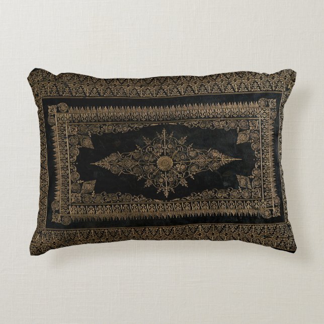 Décoratifs Noir rose de grunge d'or de livre de coussins (Devant)