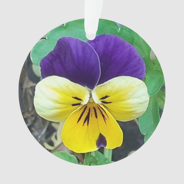 Décoration acrylique violet et jaune (devant)