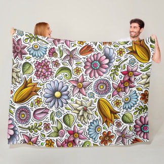 Décoration avec floral 60x80 Couverture en polaire