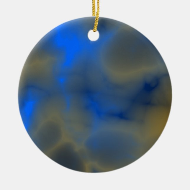 décoration bleue avec nuages (Devant)