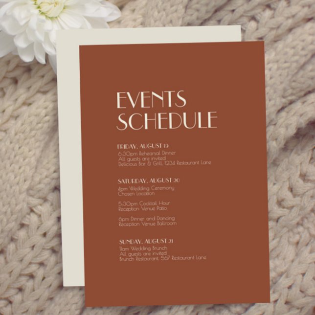 Décoration Bohème d'Automne | Programme de Mariage (Créateur téléchargé)