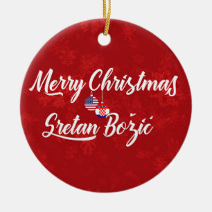 Décoration Croate Américaine De Fêtes, Sretan Boži