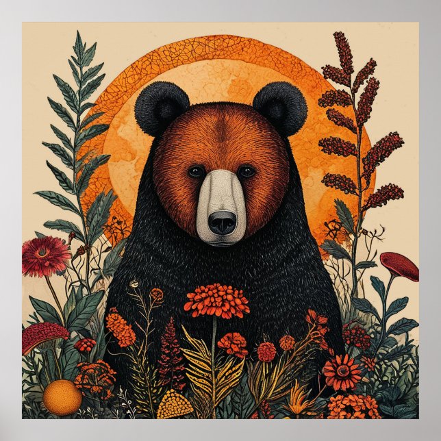 Décoration d'animaux de la nature, œuvre d'art flo (Devant)