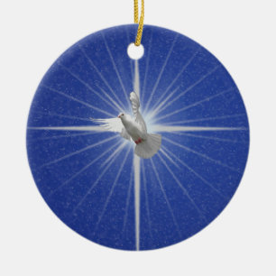 Décoration d'arbre de Noël de colombe de paix