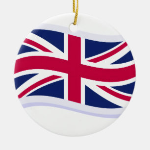 Décoration d'arbre en céramique avec Union Jack