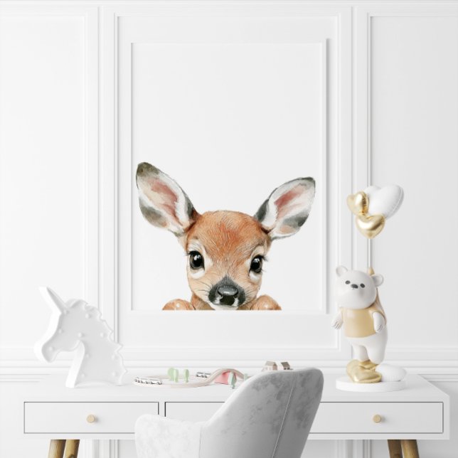 Décoration de chambre de bébé faon à l'aquarelle m (Cute Watercolor Baby Deer Nursery Decor)