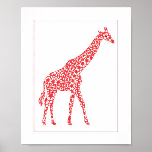 Décoration de chambre de bébé girafe orange mignon