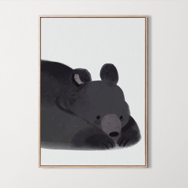 Décoration de chambre de nursery ours en bois à l' (Watercolor Woodland Little Bear Nursery Room Decor, cute bear, bear prints, animal prints, )