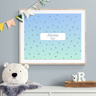 Décoration de chambre d'enfant personnalisée Fleur