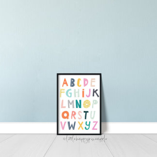 Décoration de chambre d'enfants Alphabet Coloré