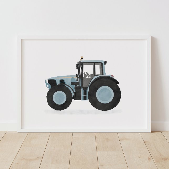 Décoration de chambre pour enfants tracteur bleu (Créateur téléchargé)