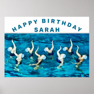 décoration de fête d'anniversaire de natation
