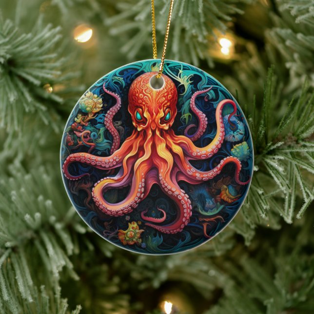 Décoration de l'arbre en céramique octopus (Arbre)