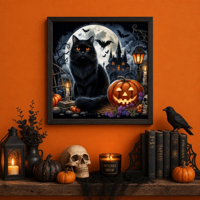 Décoration de maison de chat noir Halloween  (Créateur téléchargé)