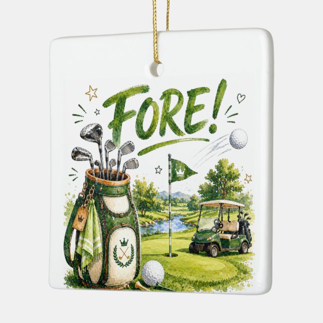 Décoration de maison drôle FORE pour golfeur  (Gauche)
