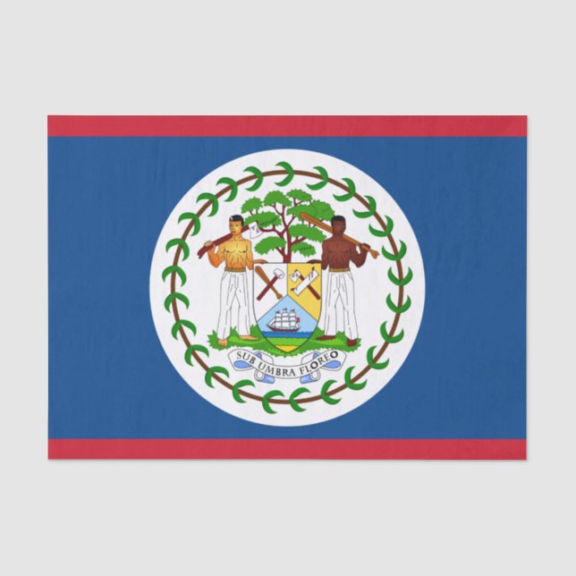 décoration de mode Belize, papier de soie drapeau  (Recto)