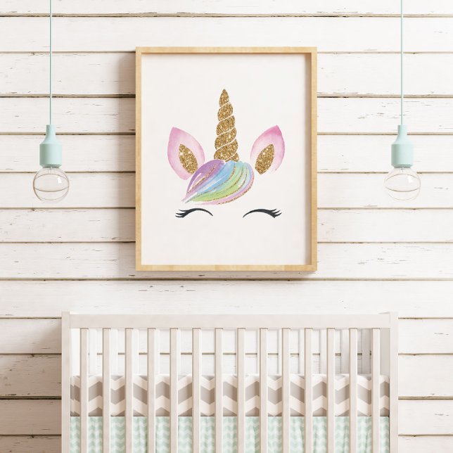 Décoration de mur de nurserie licorne mignonne aqu (Créateur téléchargé)