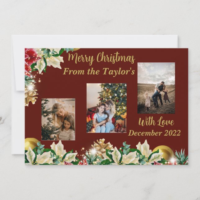 Décoration de Noël Carte photo de voeux (Devant)