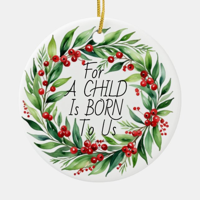 Décoration de Noël 'Couronne de Noël d'un enfant ' (Devant)