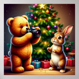 Décoration de Noël d'animaux mignons pour une pièc
