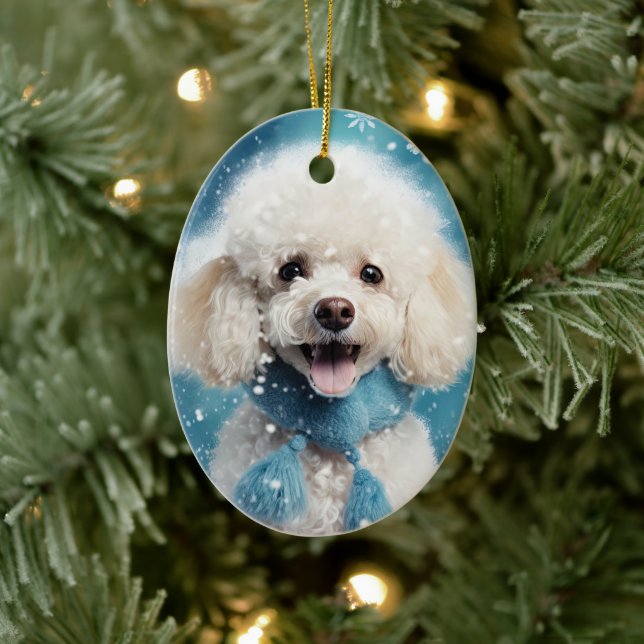 Décoration de Noël de caniche, Cadeau pour Amoureu (Arbre)