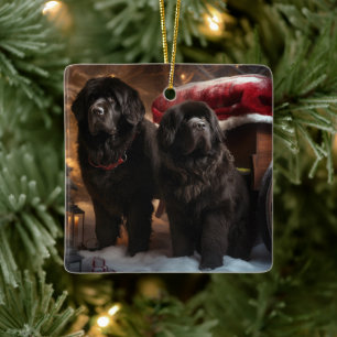 Décoration de Noël pour traîneau enneigé de Terre-