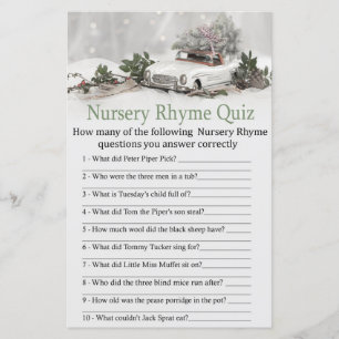 décoration de noël voiture Nursery Rhyme Quiz baby