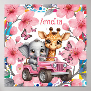  Décoration de nurserie florale pour enfants Anima