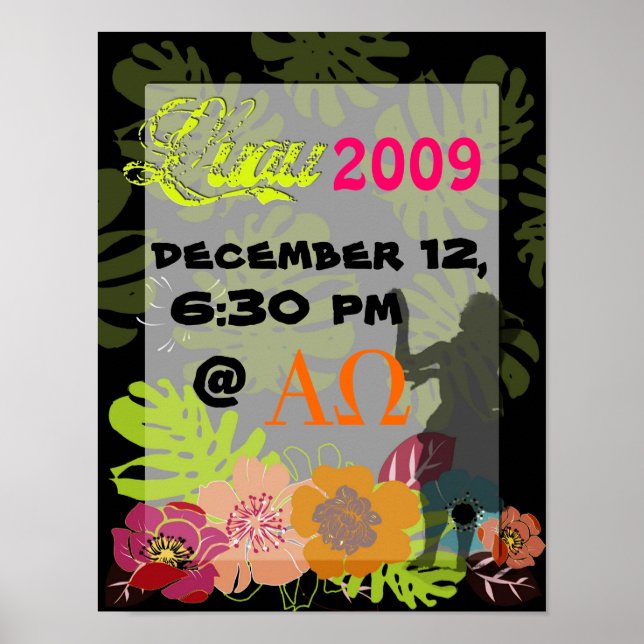 Décoration de posters Luau ou fête (Devant)