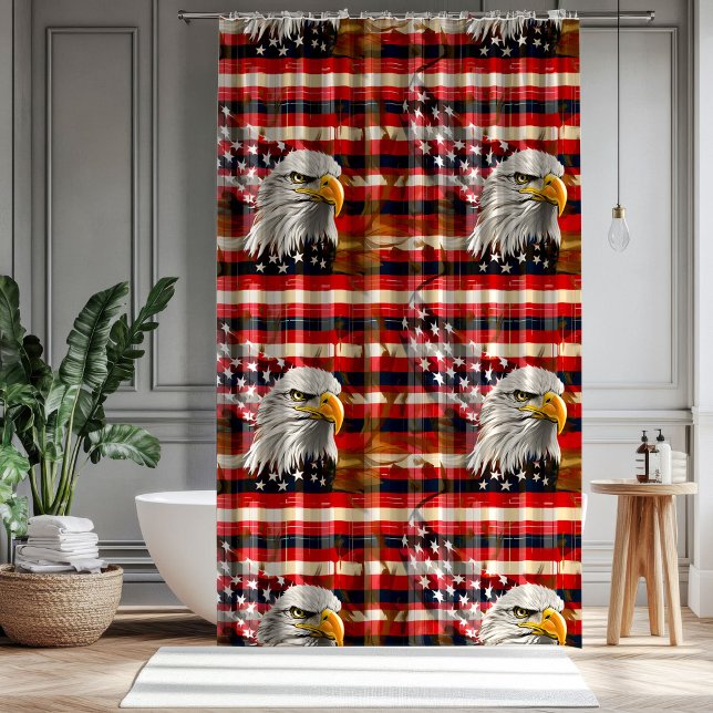 Décoration de rideau American Spirit Eagle et drap (American Spirit Curtain Eagle & Flag Décor Gift)