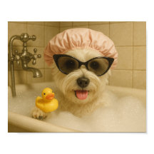 décoration de salle de bain drôle de chien mignon