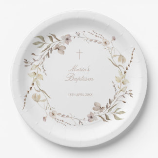 Décoration de table en assiette en papier floral b