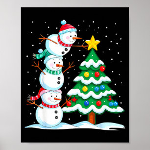 Décoration drôle de Noël bonhomme de neige arbre f