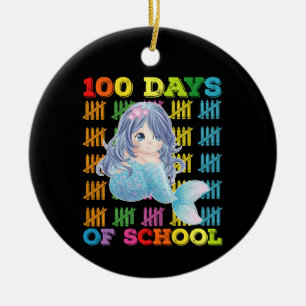 Décoration En Céramique 100 Jours D'école Sirène Enseignant Élève
