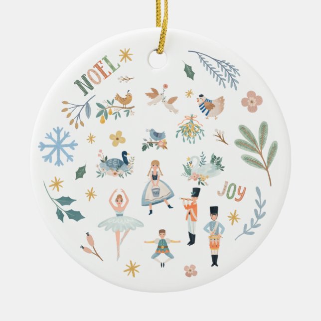 Décoration En Céramique 12 Jours de Noël Vacances Famille traditionnelle (Devant)