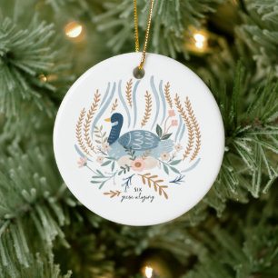Décoration En Céramique 12 Jours de Noël Vacances Oie traditionnelle