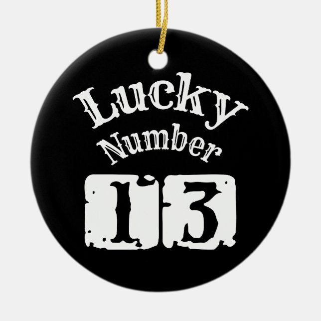 Décoration En Céramique 13 - Lucky Number 13 Luck (Devant)