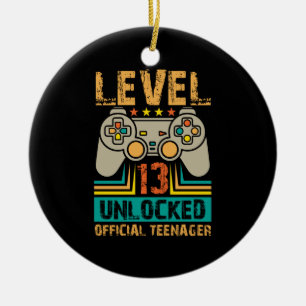 Décoration En Céramique 13th Birthday Gift Boys Level 13 Unlocked Official