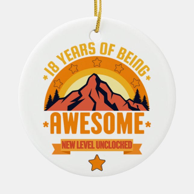 Décoration En Céramique 18 ans d'être génial - Anniversaire (Devant)