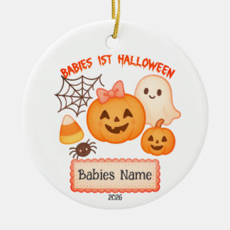Décoration En Céramique 1er Halloween de bébé personnalisable