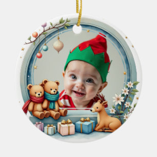 Décoration En Céramique 1er Noël 2 faces, le plus doux complice du Père No